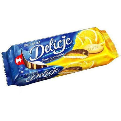 Słodycze Delicje Szampańskie Pomarańczowe 147g