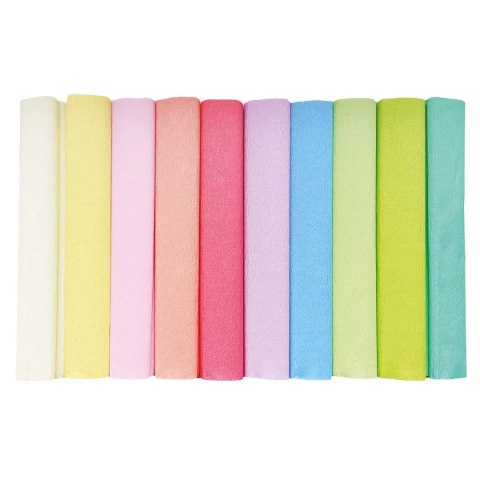 Bibuła marszczona mini pastelowe 5902277265951 mix 297mm x 210mm Interdruk (10szt)