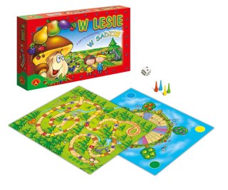 Gra planszowa w lesie, w sadzie Alexander