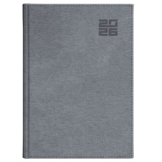 Kalendarz książkowy (terminarz) SREBRNY aluminium TYGODNIOWY Z NOTESEM B5 (237 B5TNB)