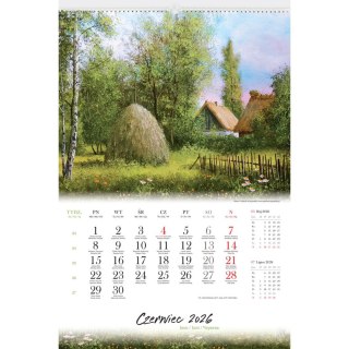 Kalendarz ścienny POLSKA W MALARSTWIE 13-planszowe 2024 320mm x 470mm Lucrum (RW06)