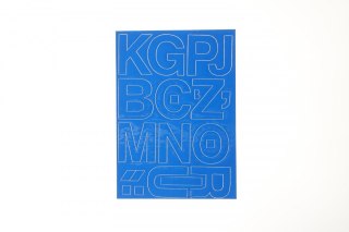 Litery samoprzylepne niebieski Farro