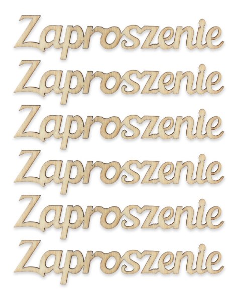 Ozdoba drewniana zaproszenie Galeria Papieru (253020)