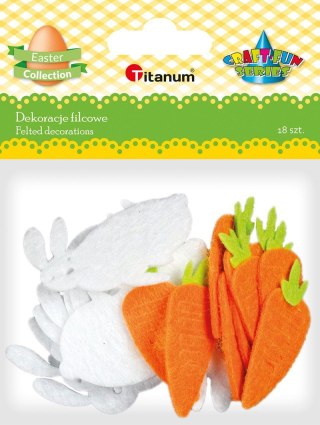 Ozdoba filcowa Craft-Fun Series zające i marchewki Titanum (5016)