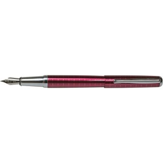 Pióro wieczne 10F1-DC Titanum metalowe różowe w kratkę wykończenie srebrne