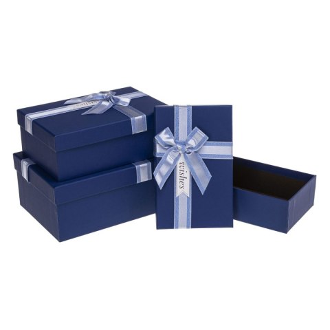 Pudełko na prezent Rozette (PUG-24262-PR BLUE set 3 pcs)