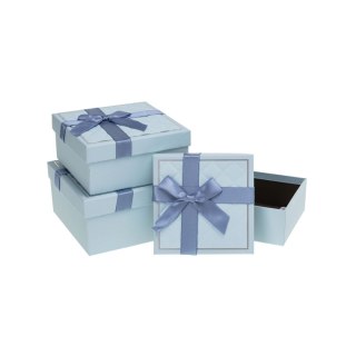 Pudełko na prezent Rozette (PUG-25262-KW BLUE set 3 pcs)