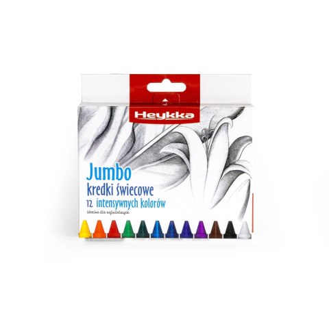 Kredki świecowe Heyyka Jumbo Kredki świecowe,12 szt 12 kol. Heykka (610401)