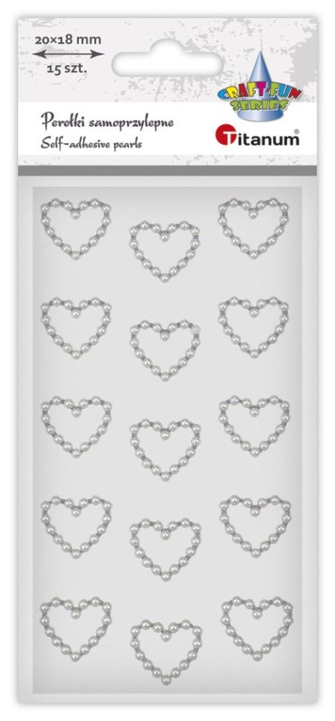 Kryształki Craft-Fun Series serca białe Titanum (24SL0329)