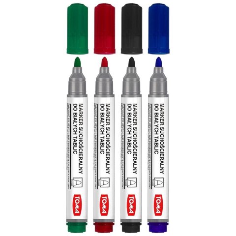 Marker suchościeralny wkład mix okrągła końcówka Toma