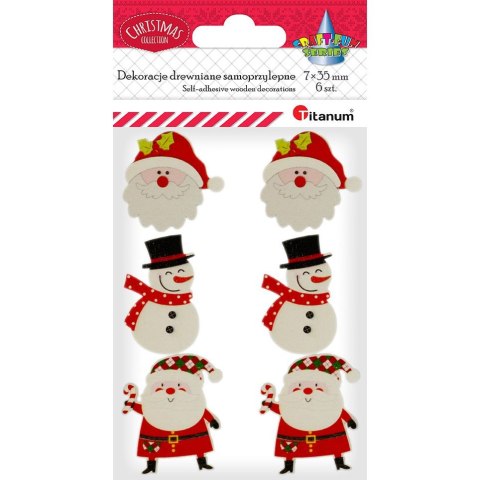 Ozdoba drewniana Craft-Fun Series Boże Narodzenie samoprzylepne Titanum (AQE19118-7)