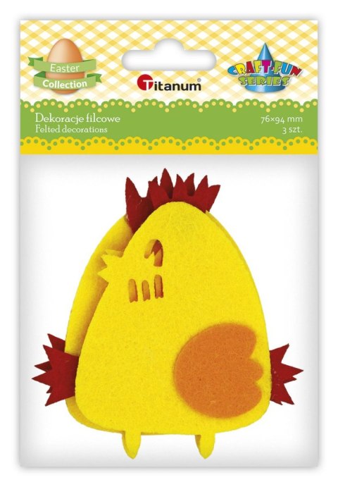 Ozdoba filcowa Craft-Fun Series kura 3D Titanum (20CR0312-45)