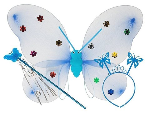 Skrzydełka motylka z różdżką i opaską Adar (626867)