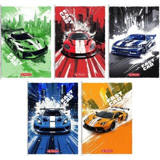 Zeszyt Fast Car A5 16k. 70g linia podwójna kolorowa Herlitz (400196834)