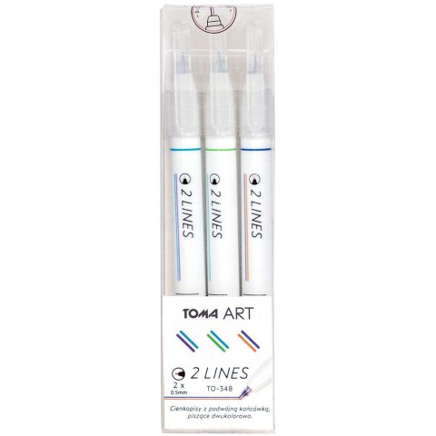 Cienkopis 2 linopwy wkład (różne) 0,5mm 6kol. Toma (TO-348)
