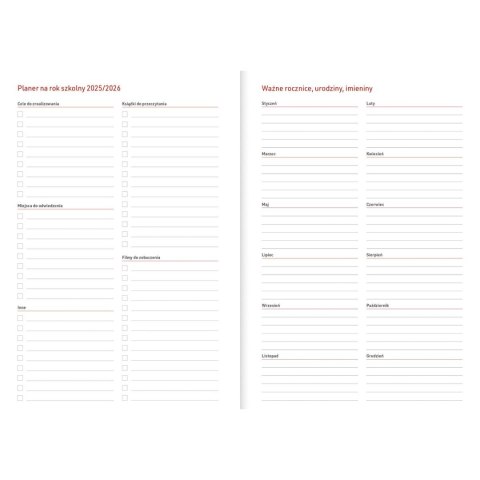 Kalendarz nauczyciela książkowy (terminarz) PCV EKO bezbarwny B6 Wydawnictwo Wokół Nas (A5TN089B)