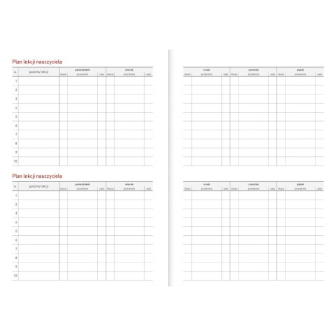 Kalendarz nauczyciela książkowy (terminarz) PCV EKO bezbarwny B6 Wydawnictwo Wokół Nas (A5TN089B)