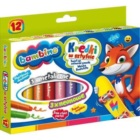 Kredki świecowe Bambino 12 k 12 kol. St.Majewski