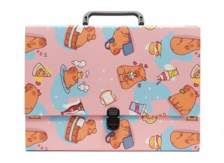 Teczka kartonowa na klips KAPIBARA FOOD T0121 Z RĄCZKĄ A4 mix Penmate (TT9232)