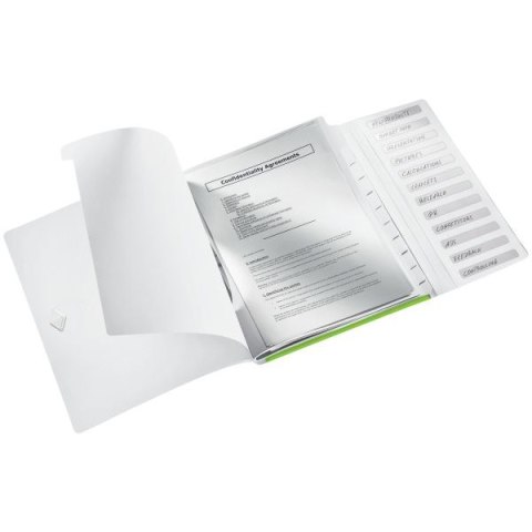 Teczka z przegródkami WOW A4 kolor: zielony 12 przegródek Leitz (46340054)