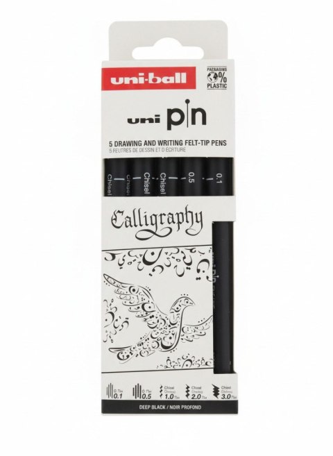 Cienkopis kreślarski CALLIGRAPHY 5 szt ASPP015 wkład mix mixmm 1kol. Uni (206477)