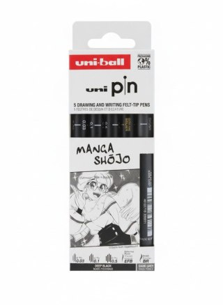 Cienkopis kreślarski MANGA SHOJO 5 szt ASP016 wkład mix mixmm 1kol. Uni (206467)