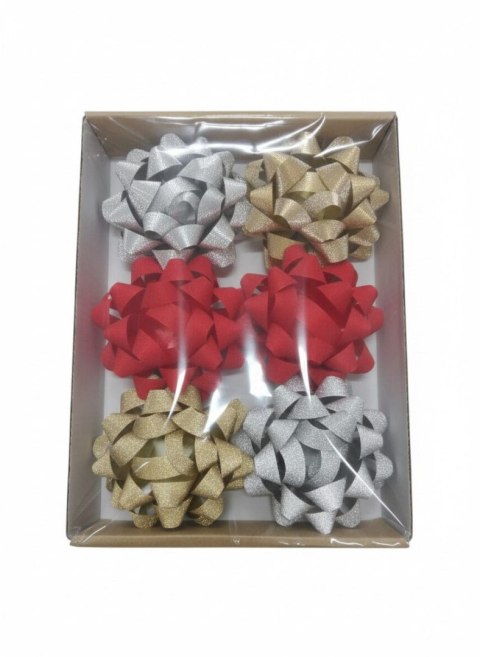 Gwiazda ozdobna mega brokat 15cm mix Farro