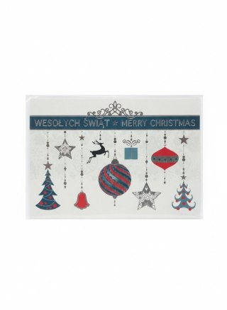 Kartka imieninowa składana Pol-Mak B6 z brokatem (B6B)