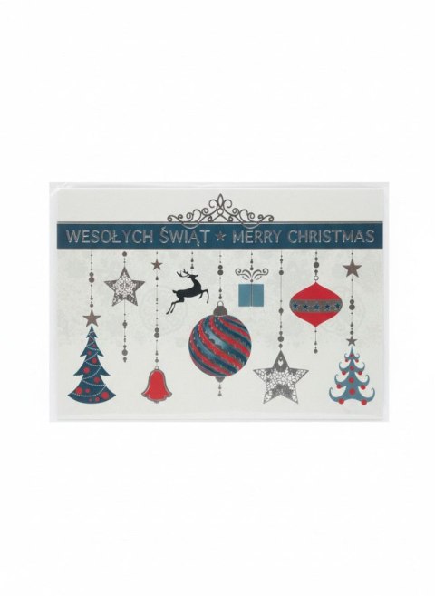 Kartka imieninowa składana Pol-Mak B6 z brokatem (B6B)