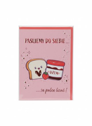 Kartka składana Karnet B6 Walentynki dzem z tostem A5 Henry (5908451981228)