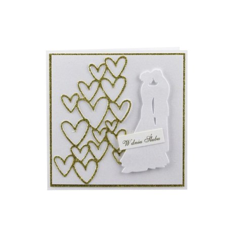 Kartka składana ślub ręcznie zdobiona kw Deco Styl