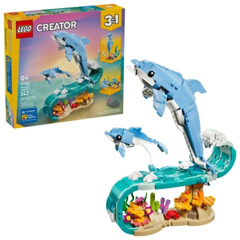 Klocki konstrukcyjne Creator 3w1 Zwierzęta morskie: piękny delfin Lego (31385)