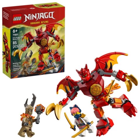 Klocki konstrukcyjne Ninjago Smok-mech Kaia — zestaw bitewny Lego (71851)