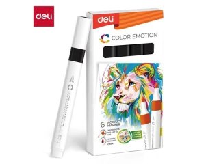 Marker specjalistyczny akrylowy wkład czarny okrągła końcówka Deli (EC193A-BLACK)