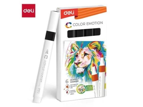 Marker specjalistyczny akrylowy wkład czarny okrągła końcówka Deli (EC193A-BLACK)