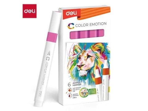 Marker specjalistyczny akrylowy wkład różowy ciemny okrągła końcówka Deli (EC193A-DEEP PINK)