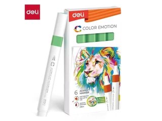 Marker specjalistyczny akrylowy wkład zeielony neonowy okrągła końcówka Deli (EC193A-BRIGHT GREEN)