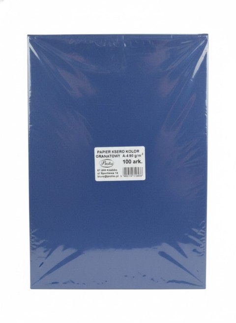 Papier kolorowy A4 granatowy 100k. 80g Protos