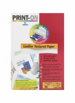 Papier ozdobny (wizytówkowy) A4 biały 130g