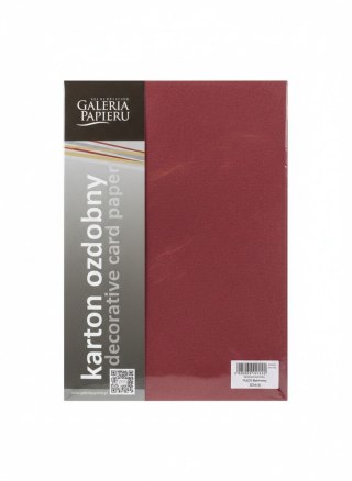 Papier ozdobny (wizytówkowy) flash A4 bordowy 200g Galeria Papieru (205416)