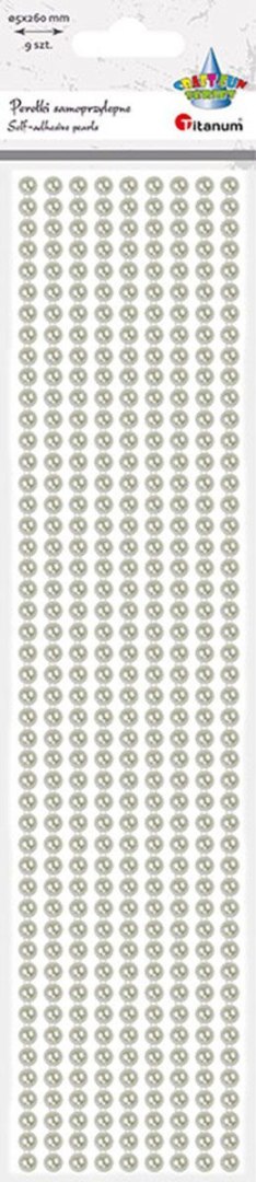 Perełki Craft-Fun Series samoprzylepne białe Titanum (X105)