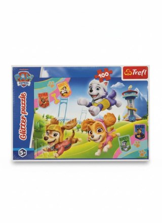 Puzzle Paw Patrol Błyszczące psiaki 100 el. Trefl (14835)
