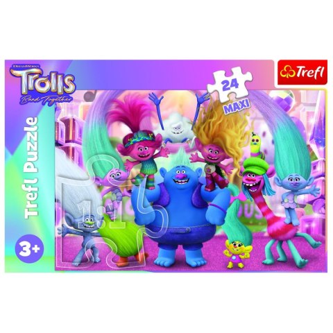 Puzzle Universal Trolls 3 W świecie Trolli 24 el. Trefl (14359)