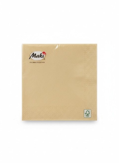 Serwetki airlaid złoty bibuła [mm:] 400x400 Pol-mak (DS_OG_005400)