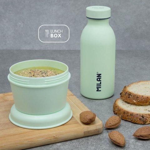 Śniadaniówka Pojemnik MILAN okrągły na lunch 0,25 l z zakręcaną pokrywką zielony Milan (085112GR)