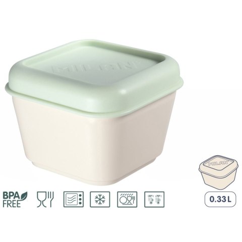 Śniadaniówka [mm:] 100x100x 74 Milan (085111GR)