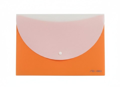 Teczka plastikowa na zatrzask RIO POMARAŃCZOWA 5902315578609 A4 pomarańczowy 180 mic. Deli (E38977)