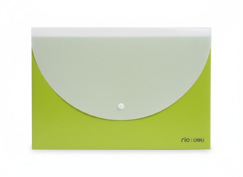 Teczka plastikowa na zatrzask RIO RÓŻOWA 5902315578593 A4 zielony 180 mic. Deli (E38977_GREEN)