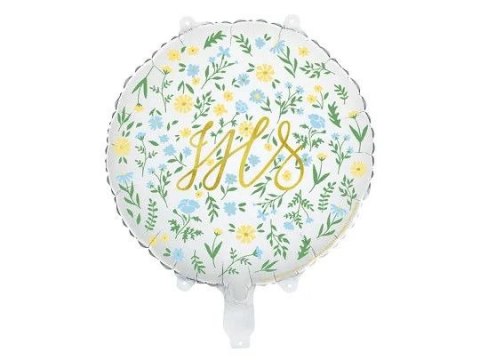 Balon foliowy Komunia IHS 45cm 18cal Partydeco (FB179)