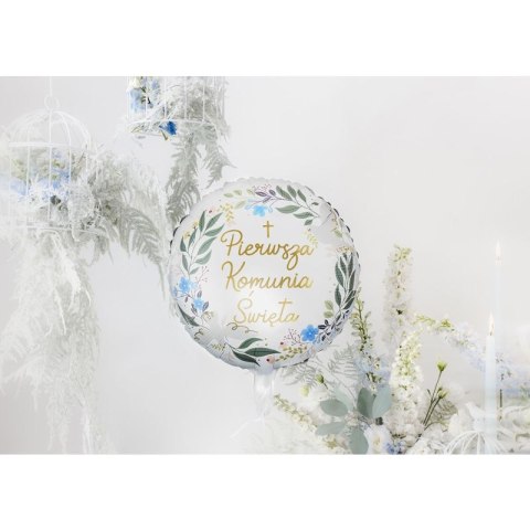 Balon foliowy Pierwsza Komunia Święta 18cal Partydeco (FB209)